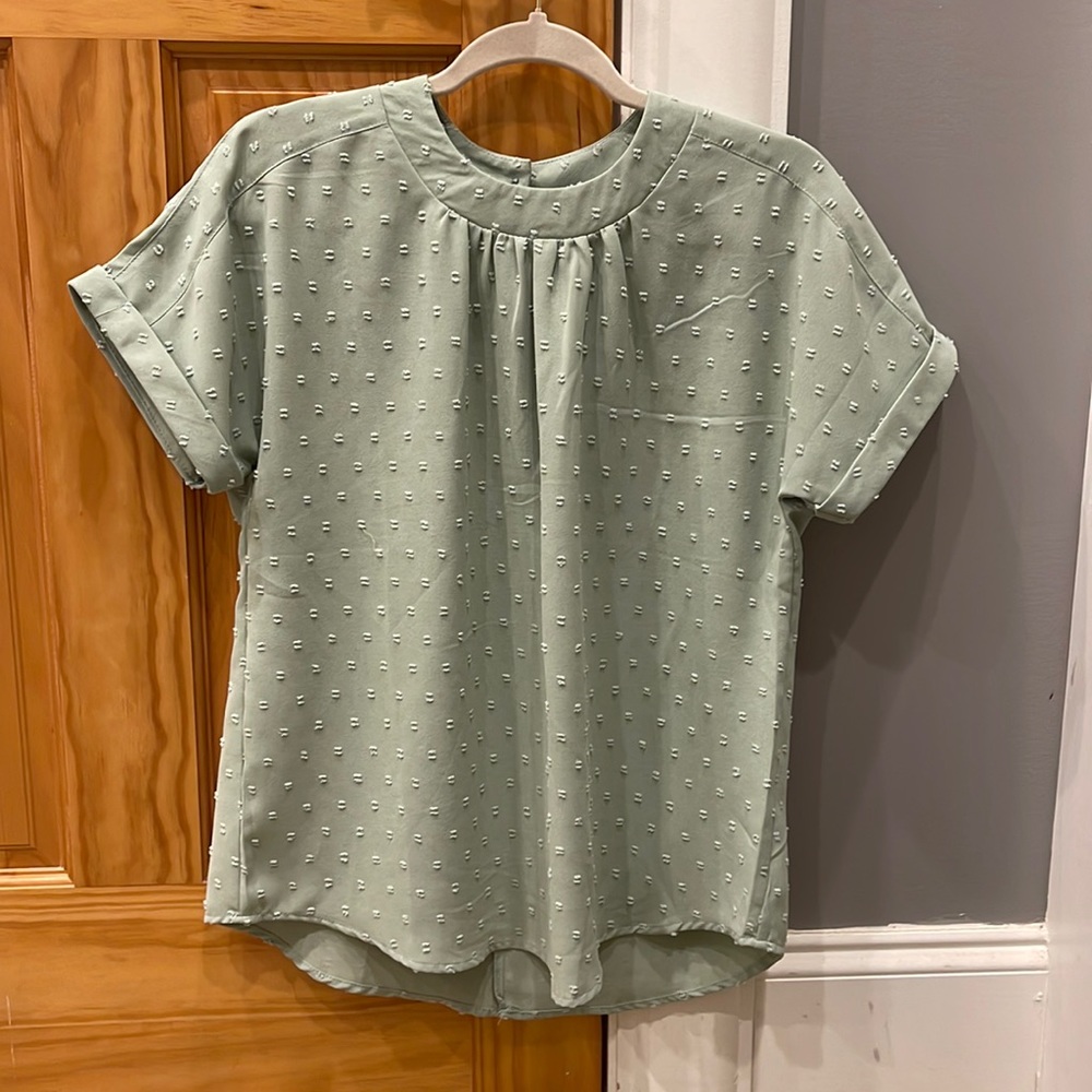 Shein - SM Sage or light green blouse/dress shirt. Brand new. Never worn.